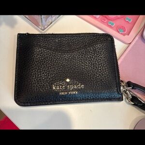 Kate Spade Black Textured Wallet Wristlet